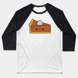 Cute Kawaii Pumpkin Pie Slice Baseball T-Shirt